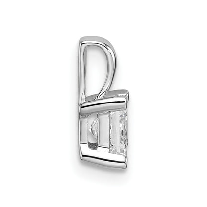 14k White Gold 3/4 carat Lab Grown Diamond VS/SI+ G+ 18 inch 4 Prong Pendant Necklace