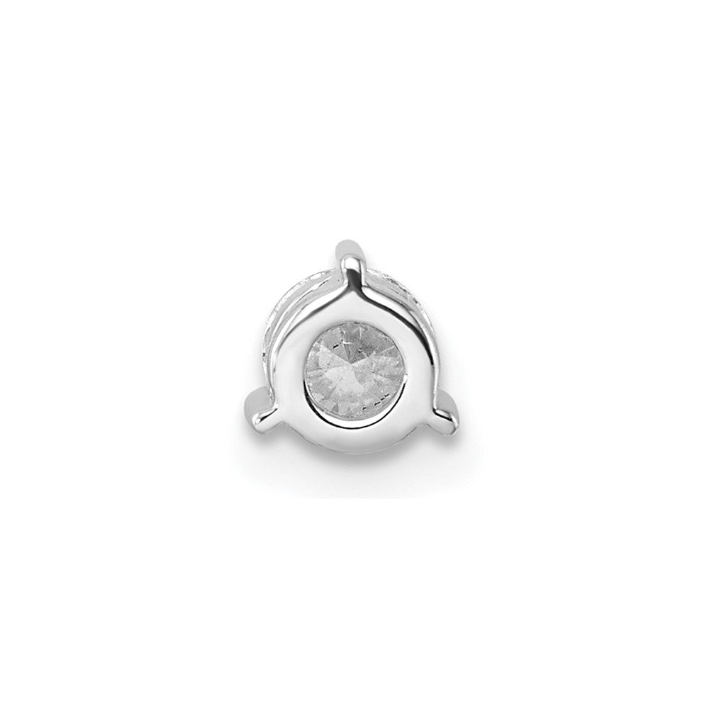 14k White Gold Three Prong Chain Slide Mounting