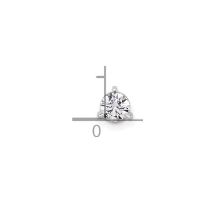 14k White Gold Three Prong Chain Slide Mounting
