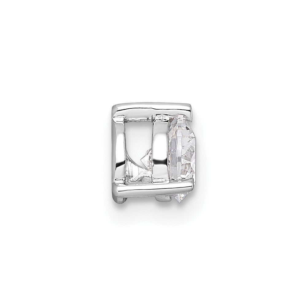 14k White Gold Three Prong Chain Slide Mounting