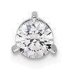 14k White Gold Three Prong Chain Slide Mounting
