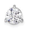 14k White Gold Three Prong Chain Slide Mounting