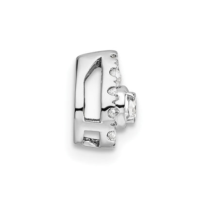14k White Gold 1/3 carat Lab Grown Diamond VS/SI+ G+ Complete Pear Chain Slide Pendant