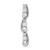 14K White Gold Lab Grown Diamond VS/SI+ G+ Fancy Chain Slide