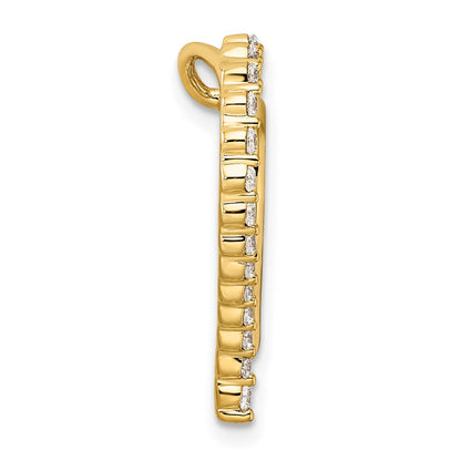 14k 1/2 carat Lab Grown Diamond VS/SI+ G+ Complete Double Heart Chain Slide Pendant