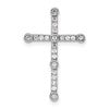 14k White Gold 1/5 carat Lab Grown Diamond VS/SI+ G+ Complete Cross Chain Slide Pendant