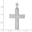 14k White Gold 1 carat Lab Grown Diamond VS/SI+ G+ Complete Double Cross Pendant