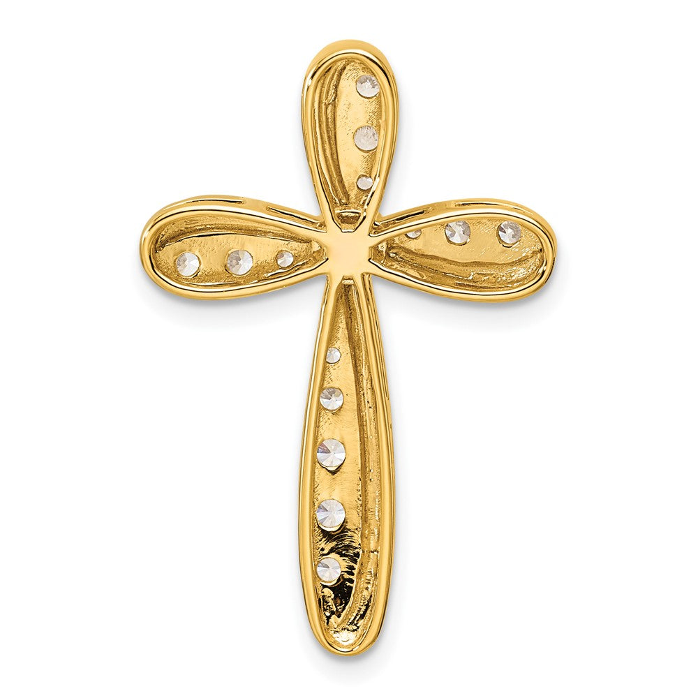 14k 3/4 carat Lab Grown Diamond VS/SI+ G+ Complete Cross Chain Slide Pendant