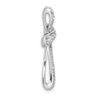 14k White Gold 5/8 carat Lab Grown Diamond VS/SI+ G+ Complete Cross Chain Slide Pendant