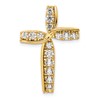 14k 1 carat Lab Grown Diamond VS/SI+ G+ Complete Cross Chain Slide Pendant