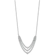 14k White Gold 2 3/4 carat Lab Grown Diamond VS/SI+ G+ 18 inch Triple Layer Necklace