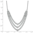 14k White Gold 2 3/4 carat Lab Grown Diamond VS/SI+ G+ 18 inch Triple Layer Necklace