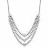 14k White Gold 2 3/4 carat Lab Grown Diamond VS/SI+ G+ 18 inch Triple Layer Necklace