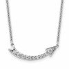 14k White Gold 3/8 carat Lab Grown Diamond VS/SI 16 inch Arrow Necklace