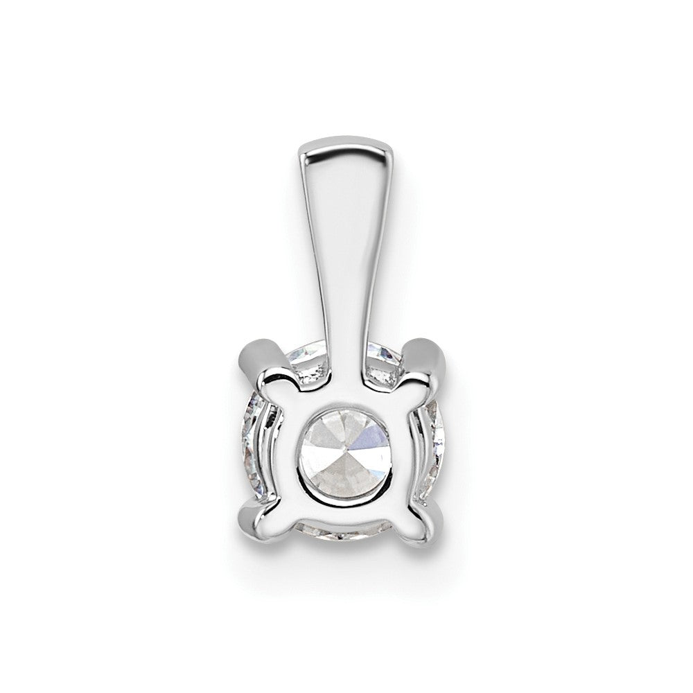 14k White Gold 1/2 carat Lab Grown Diamond VS/SI+ G+ Round Complete Four Prong Pendant