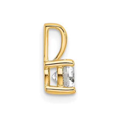 14k 1/2 carat Lab Grown Diamond VS+ F+ Round Complete Four Prong Pendant