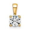 14k 1/2 carat Lab Grown Diamond VS+ F+ Round Complete Four Prong Pendant