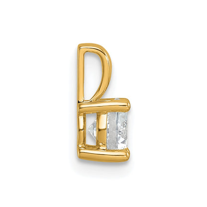 14k 3/4 carat Lab Grown Diamond VS/SI+ G+ Round Complete Four Prong Pendant