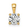 14k 3/4 carat Lab Grown Diamond VS+ F+ Round Complete Four Prong Pendant