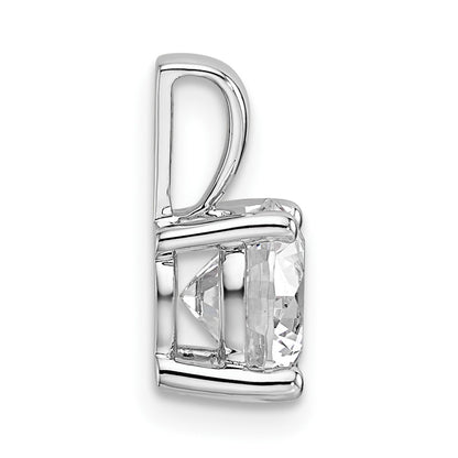 14k White Gold 1 1/2 carat Certified Lab Grown Diamond VS+ F+ Round Complete Four Prong Pendant