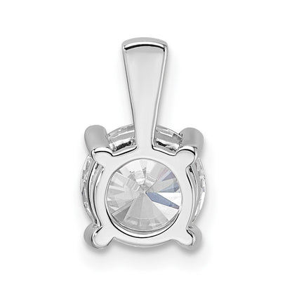 14k White Gold 1 1/2 carat Lab Grown Diamond VS+ F+ Round Complete Four Prong Pendant