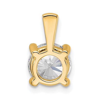 14k 1 1/2 carat Lab Grown Diamond VS+ F+ Round Complete Four Prong Pendant