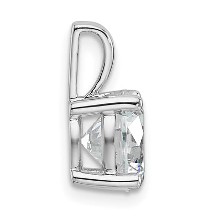 14k White Gold 2 carat Lab Grown Diamond VS+ F+ Round Complete Four Prong Pendant