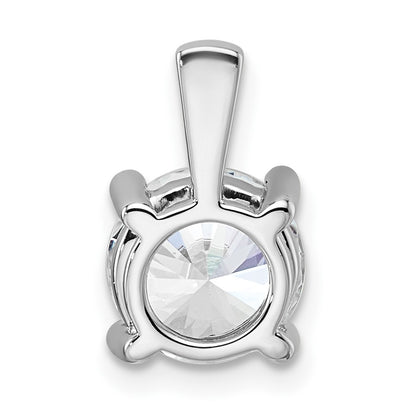 14k White Gold 2 carat Lab Grown Diamond VS+ F+ Round Complete Four Prong Pendant