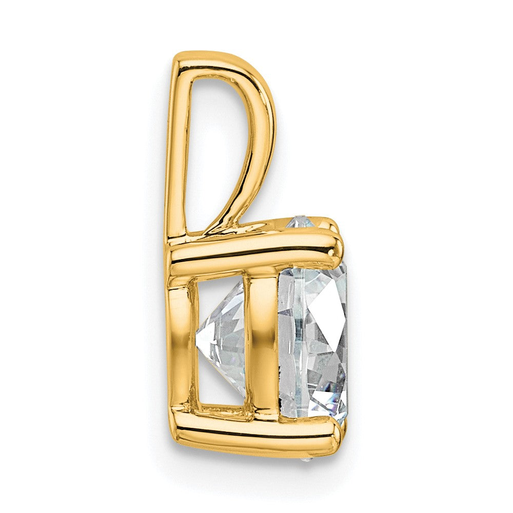 14k 2 carat Lab Grown Diamond VS+ F+ Round Complete Four Prong Pendant