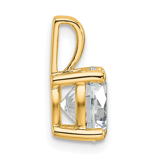 14k 2 carat Lab Grown Diamond VS+ F+ Round Complete Four Prong Pendant