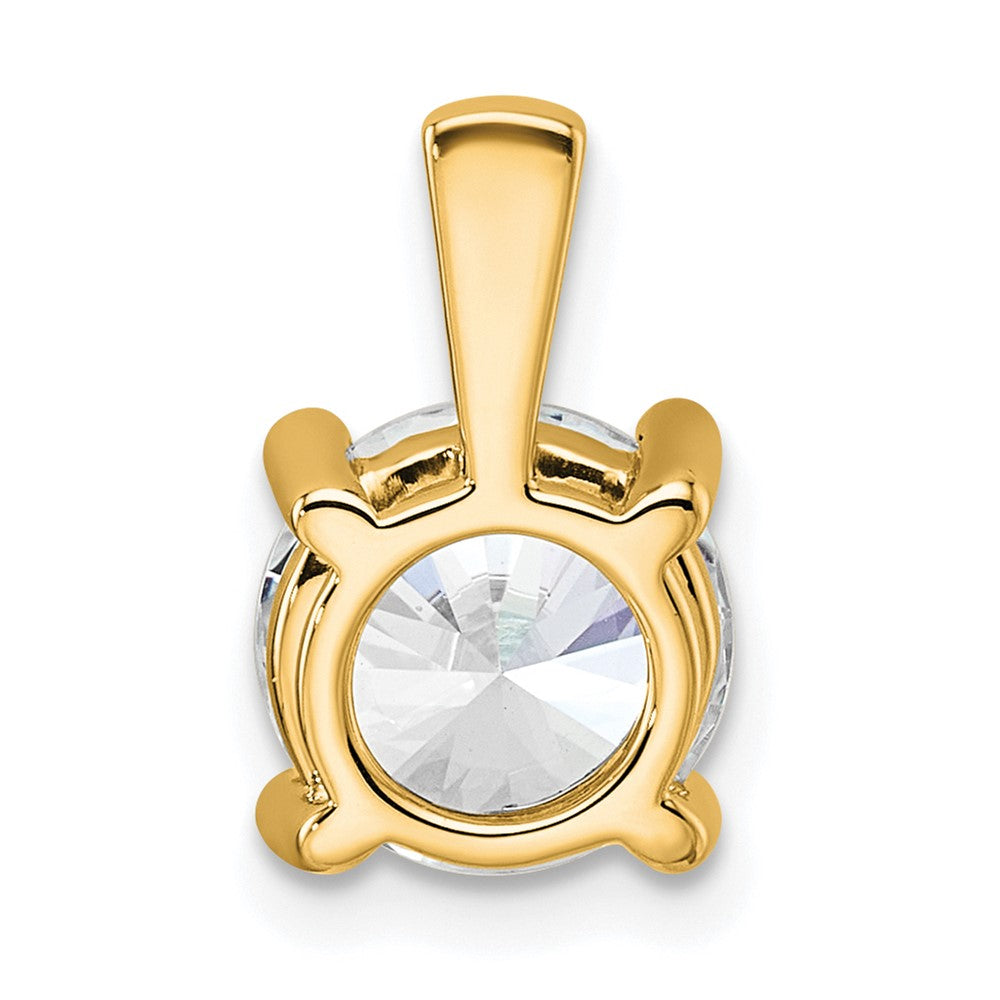 14k 2 carat Lab Grown Diamond VS+ F+ Round Complete Four Prong Pendant