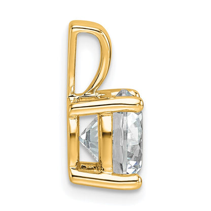 14k 2 1/2 carat Lab Grown Diamond VS/SI+ G+ Round Complete Four Prong Pendant