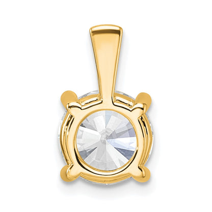14k 2 1/2 carat Lab Grown Diamond VS+ F+ Round Complete Four Prong Pendant