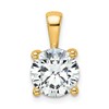 14k 2 1/2 carat Lab Grown Diamond VS+ F+ Round Complete Four Prong Pendant
