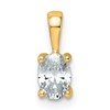 14k 1/2 carat Lab Grown Diamond VS/SI+ G+ Oval Complete Four Prong Pendant