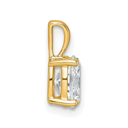 14k 1 carat Lab Grown Diamond VS+ F+ Oval Complete Four Prong Pendant