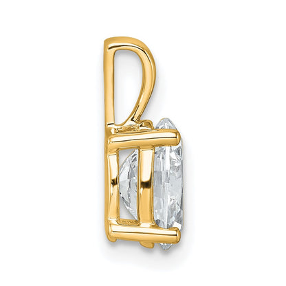 14k 1 1/2 carat Lab Grown Diamond VS/SI+ G+ Oval Complete Four Prong Pendant