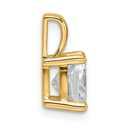14k 2 carat Lab Grown Diamond VS+ F+ Cushion Complete Four Prong Pendant