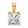 14k 2 carat Lab Grown Diamond VS/SI+ G+ Cushion Complete Four Prong Pendant