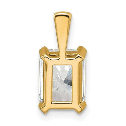 14k 2 carat Lab Grown Diamond VS/SI+ G+ Radiant Complete Four Prong Pendant