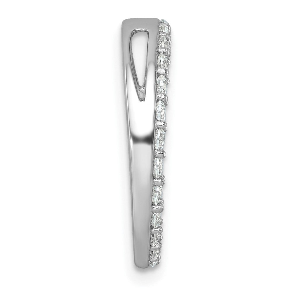 14k White Gold 1 carat Lab Grown Diamond VS/SI+ G+ Complete Circle Chain Slide Pendant