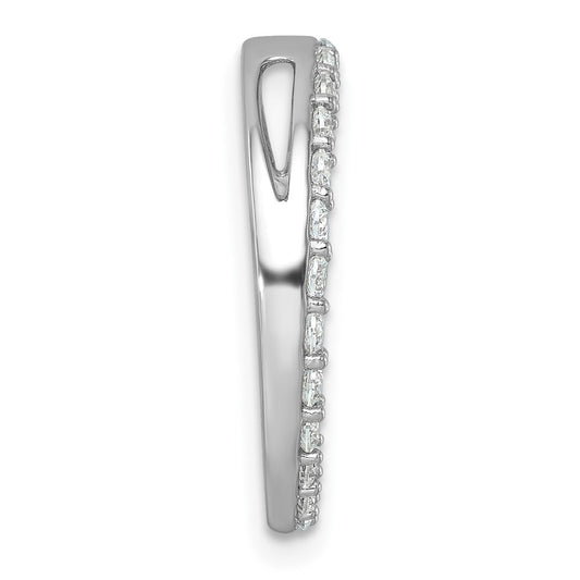 14k White Gold 1 carat Lab Grown Diamond VS/SI+ G+ Complete Circle Chain Slide Pendant