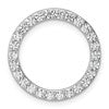 14k White Gold 1 carat Lab Grown Diamond VS/SI+ G+ Complete Circle Chain Slide Pendant