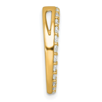 14k 1 carat Lab Grown Diamond VS+ F+ Complete Circle Chain Slide Pendant