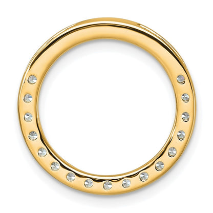 14k 1 carat Lab Grown Diamond VS/SI+ G+ Complete Circle Chain Slide Pendant