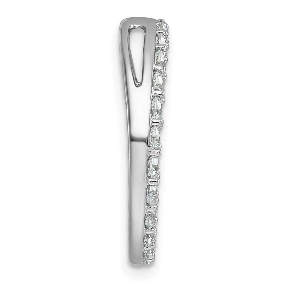14k White Gold 1 1/2 carat Lab Grown Diamond VS+ F+ Complete Circle Chain Slide Pendant