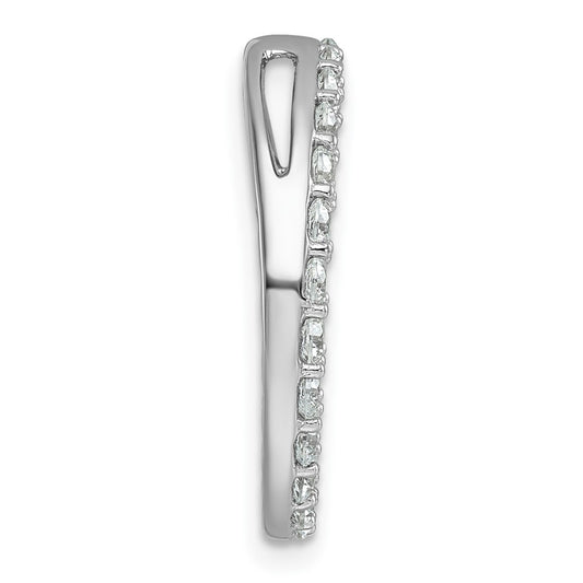 14k White Gold 1 1/2 carat Lab Grown Diamond VS+ F+ Complete Circle Chain Slide Pendant