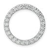 14k White Gold 1 1/2 carat Lab Grown Diamond VS+ F+ Complete Circle Chain Slide Pendant