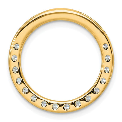 14k 1 1/2 carat Lab Grown Diamond VS/SI+ G+ Complete Circle Chain Slide Pendant