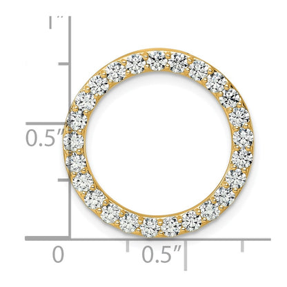 14k 1 1/2 carat Lab Grown Diamond VS/SI+ G+ Complete Circle Chain Slide Pendant